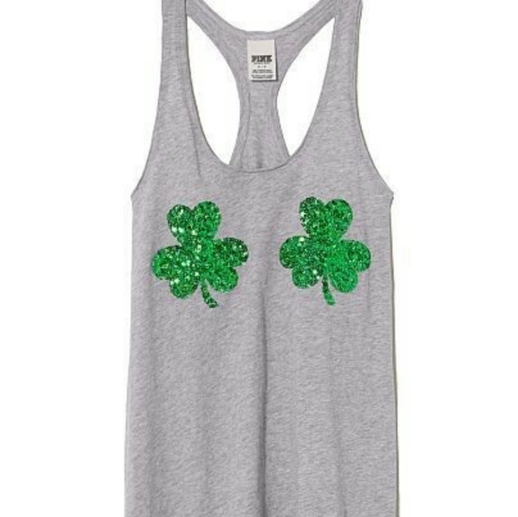 VS PINK St. Paddy's Day Shamrock Tank - Picture 2 of 8